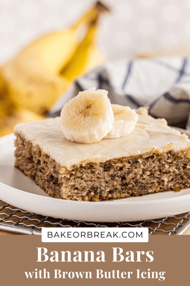 Banana Bars with Brown Butter Icing bakeorbreak.com